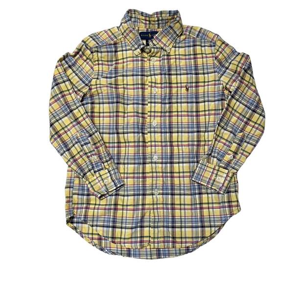 Ralph Lauren Plaid Button Up Shirt Size 6 - Picture 1 of 5